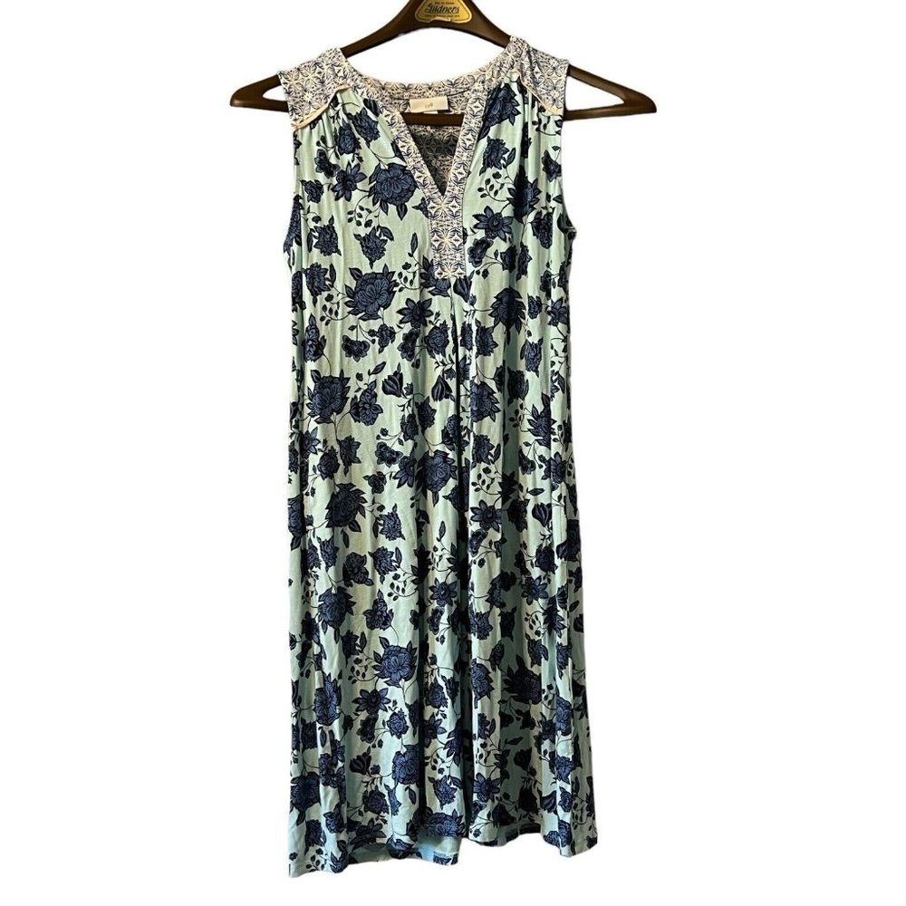 J Jill Maxi Dress Womens Size‎ XS Multicolor Floral Sleeveless Pockets